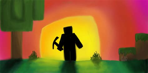 Minecraft Sunset By Dehnym On Deviantart