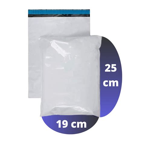 Envelopes de segurança plástico 19x25 Branco lacre saco para envios