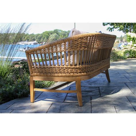 Dunkirk 69 Wicker Outdoor Sofa With Sunbrella Cushions Birch Lane