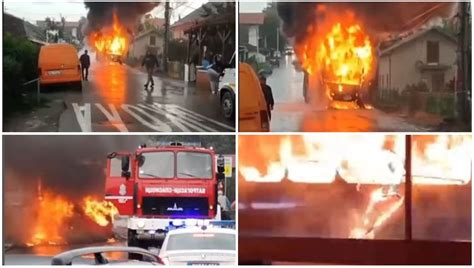 Izgoreo Autobus U Centru Ripnja Vatrena Stihija Progutala Vozilo Gsp A