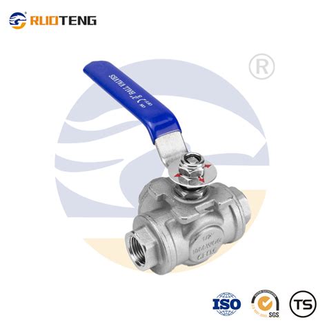 Ruoteng T Type Stainless Steel Three Way Floating Ball Valve For Sale