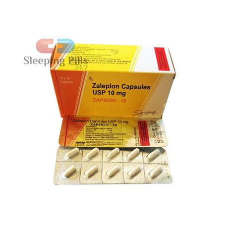 Zaleplon Zapsign Usp 10mg Sleeping Pills 247