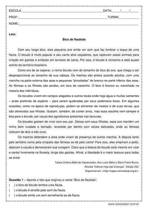 Interpreta O De Texto Para O O Ano Texto Exemplo Hot Sex Picture