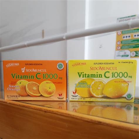 Jual Vitamin C Mg Sidomuncul Kemasan Box Isi Sachet Shopee