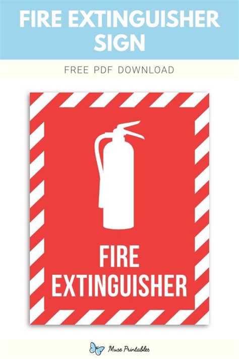 Free Printable Fire Extinguisher Sign Template In Pdf Format Download