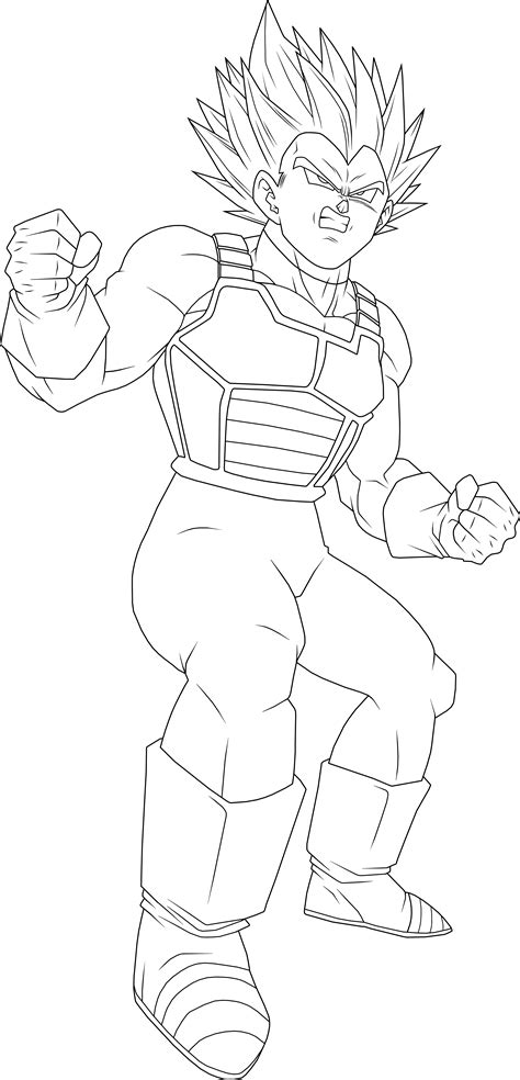 Super Vegeta Blue Lineart By Brusselthesaiyan On Deviantart