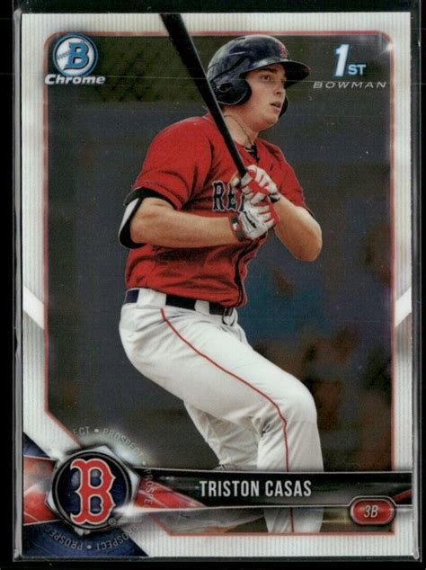 Triston Casas Bowman Draft Chrome B Bdc Boston Red Sox Ebay