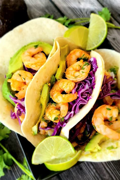 Cilantro Lime Shrimp Tacos 15 Minute Recipe Jamie Cooks It Up