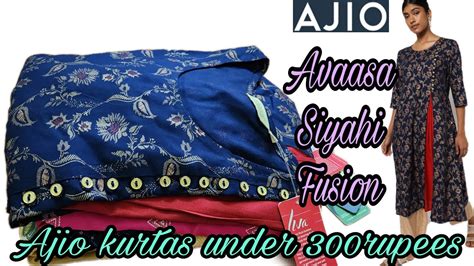 Ajio Big Bold Sale Kurtas Under Rupess Ajio Kurta Haul Ajio Kurtas