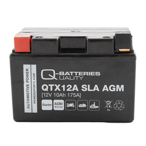 Q Batteries Qtx A Sla Agm V Ah A Motorcycle Battery Agm