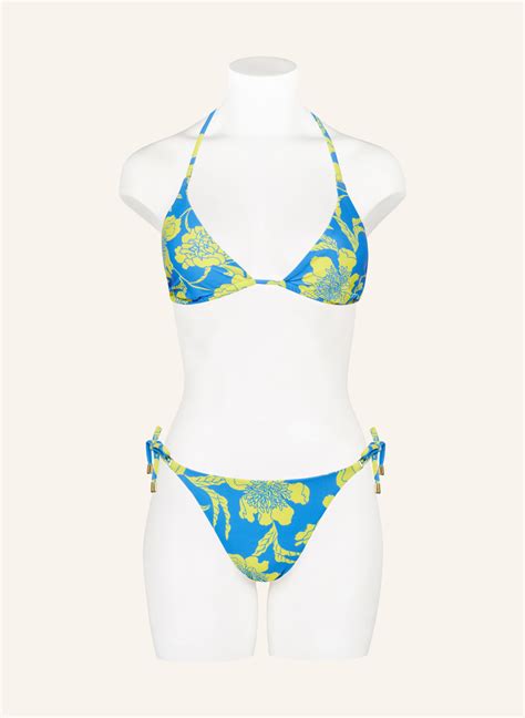 Hot Stuff Triangel Bikini Top In Blau Gelb