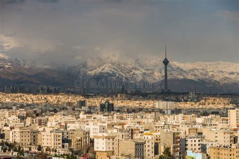 Teheran Skyline Der Stadt Stockbild Bild Von Stadtbild