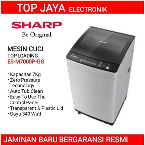 Jual Mesin Cuci Sharp Tabung Tipe Es M P Gg Kg Shopee Indonesia