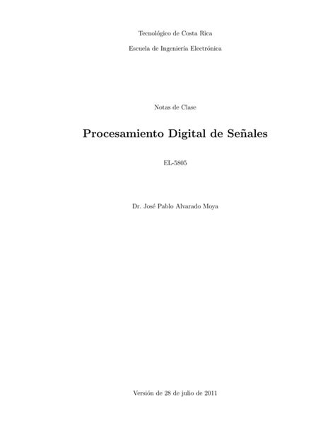 Procesamiento Digital de Señales PDF