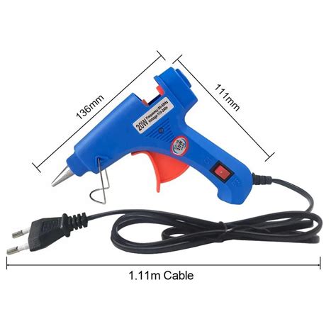 Limited Offer Hot Glue Gun Mm Pistol Gam W Electric Hot Melt Glue Gun Pcs Adhesive