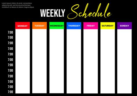 Schedule Template | PosterMyWall