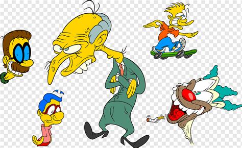 Ned Flanders Bart Simpson Gary Chalmers Homer Simpson Milhouse Van