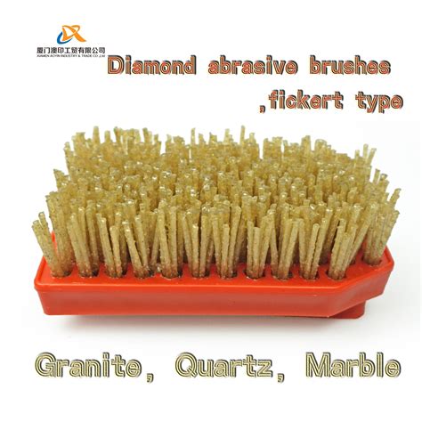 L140mm Fickert Type Antique Nylon Diamond Abrasive Brushes For Granite