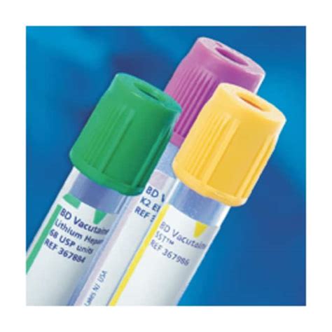 Bd Vacutainer Plastic Blood Collection Tubes With Lithium Heparin