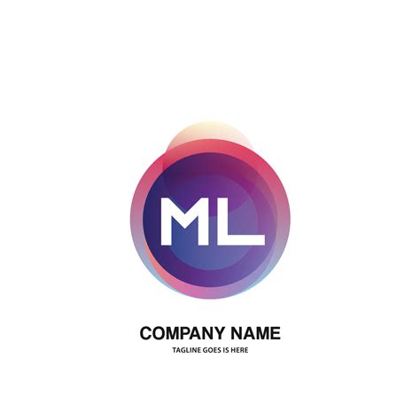 ML initial logo With Colorful Circle template vector 22234334 Vector ...