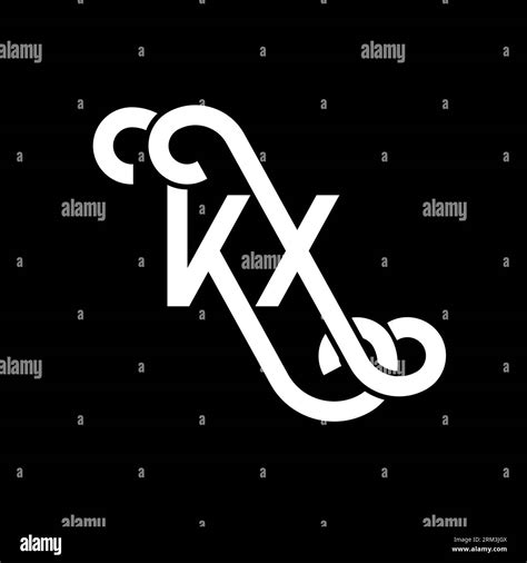 Kx Letter Logo Design On Black Background Kx Creative Initials Letter Logo Concept Kx Letter