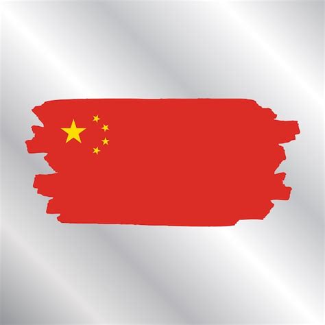 Ilustração do modelo de bandeira da china Vetor Premium