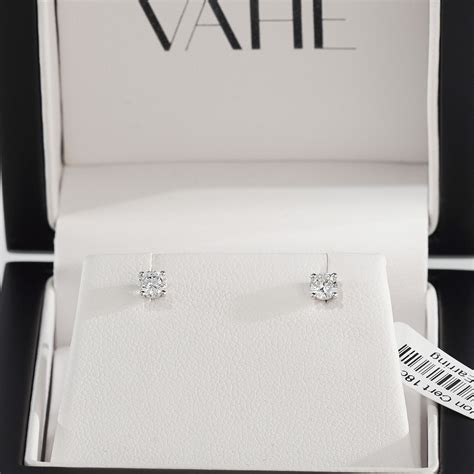 Round Brilliant Cut Diamond Studs In Ct White Gold Ct Tw