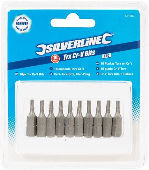 Silverline Torx Schroevendraaier Bits Cr V Staal Mm Stuks Bol