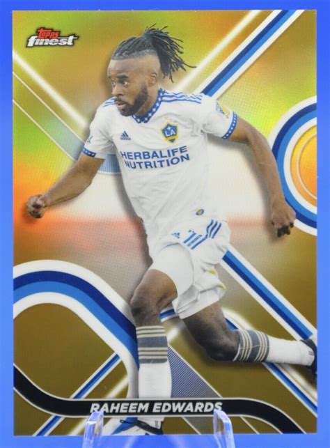 2022 Topps Finest MLS Raheem Edwards Gold Refractor 50 103 Extended