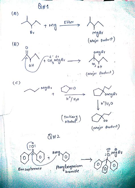 Solved 1 Draw The Major Organic Reaction Products Of A Ether