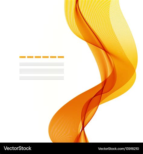 Abstract Colorful Background With Orange Wave Vector Image