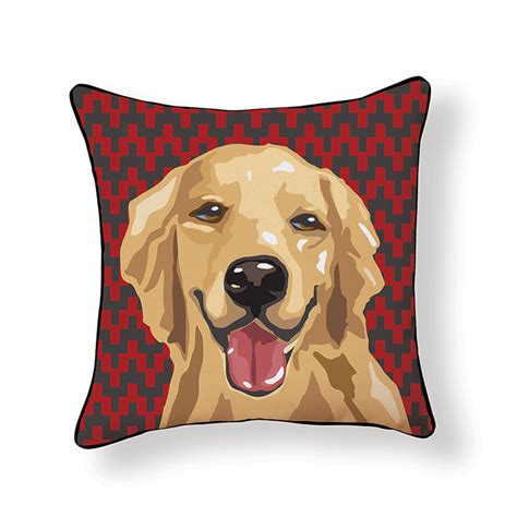 Pooch D Cor Golden Retriever Pillow Naked Decor