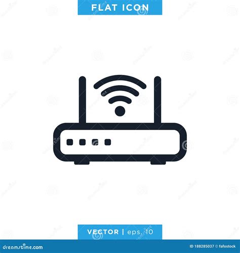 Wifi Router Icon Vector Logo Design Template Stock Vector