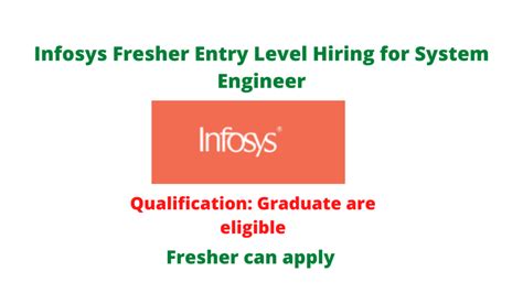 Infosys System Engineer Fresher Entry Level Hiring Graduates Are Eligible Seekajob