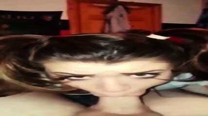 Cute Brunette Teen With Pigtails Sucks A Dick In POV After School