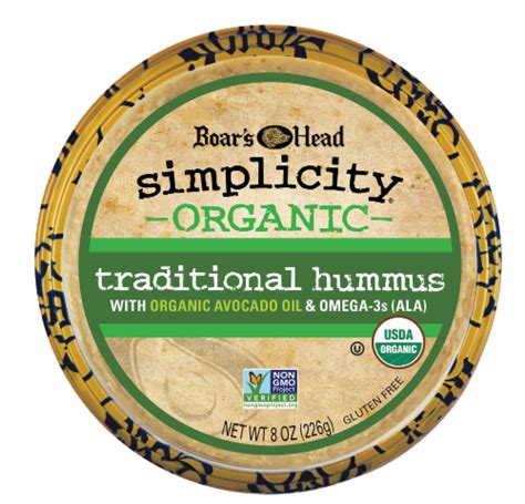 Boar S Head Simplicity Organic Traditional Hummus 8 Oz Harris Teeter