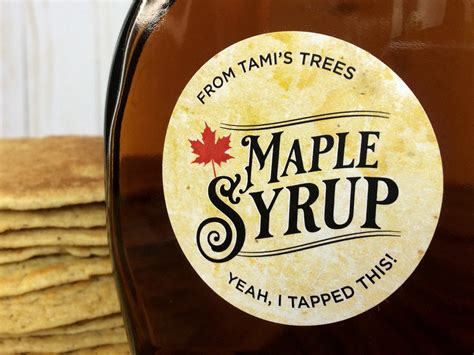 Custom Vintage Legacy Maple Syrup Labels For Home Based Maple Sugarers