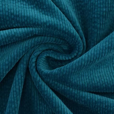 Stretch Corduroy Fibre Mood Teal Fabrics Hemmers