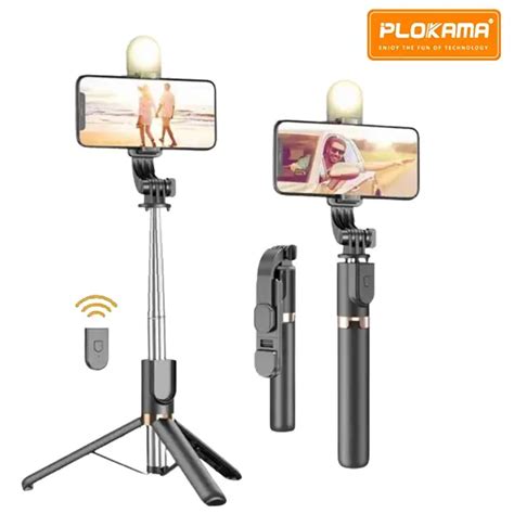 Bluetooth Selfie Stick With Light PLOKAMA K9 Toko Lk