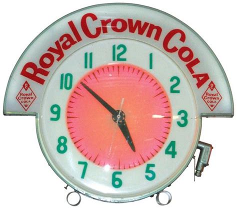 Cleveland Neon Clock W Royal Crown Cola Marquee E Lot