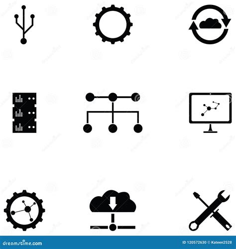 System icon set stock vector. Illustration of graphic - 120572630