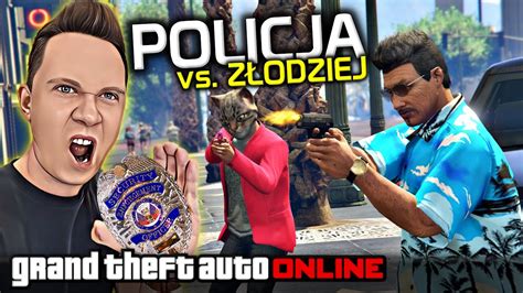 GTA 5 ONLINE 1762 POLICJA vs ZŁODZIEJE czyli ROBOTA w VESPUCCI z