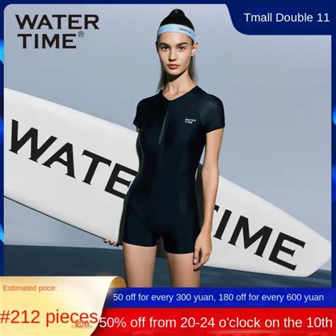 Watertime Swimsuit Women S One Piece High Sense 2022 New Conservative Hot Spring Swimming Pool