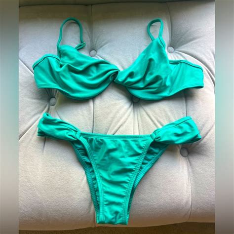 Vix Paula Hermanny Swim Vix By Paula Hermanny Vibrant Green Bikini Set Size M Poshmark
