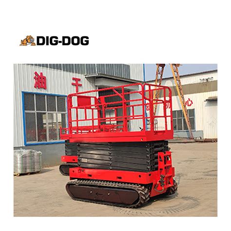 Crawler Scissor Lift Platform With 12m Reach Scissors Lift And Track