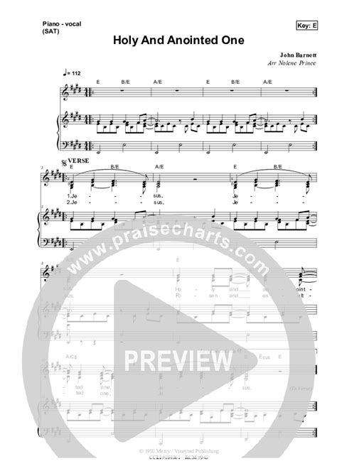 Holy And Anointed One Sheet Music Pdf Dennis Prince Nolene Prince Praisecharts