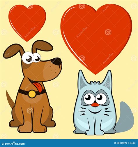 Dog And Cat Lovers Stock Vector Image 40993272