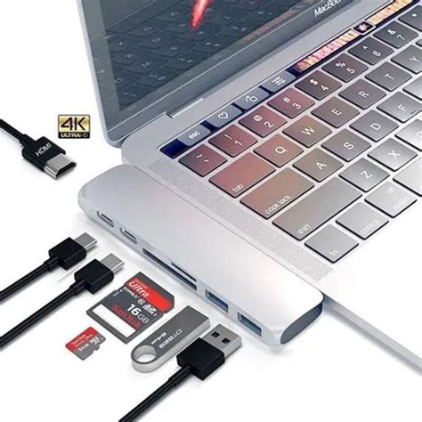 Adaptador Hub Macbook Pro Usb Thunderbolt 3 4k Cinza Claro Easya Adaptador Usb Magazine