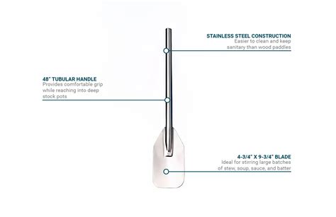 American Metalcraft Mixing Paddle W Handle Stainless