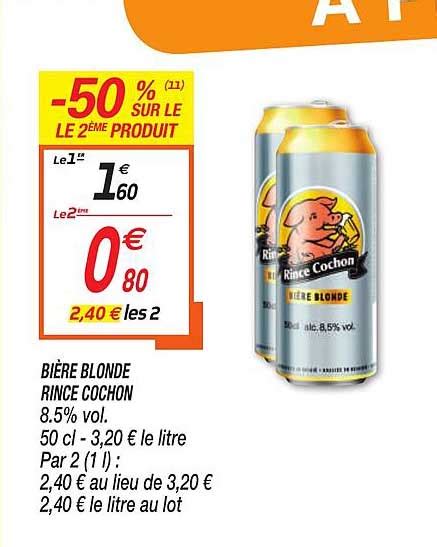 Promo Bi Re Blonde Rince Cochon Sur Le Me Produit Chez Netto Icatalogue Fr